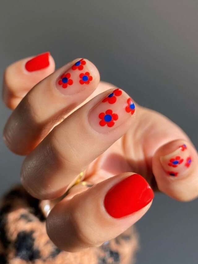 Unhas com margaridas: tendência floral da estação